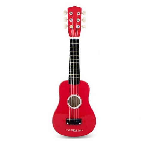 Гитара красная Viga Toys 50691