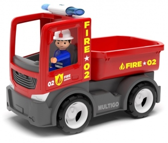 Пожежна вантажівка Multigo Fire Dropside with Driver 27284