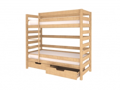 Кроватка двухъярусная с ящиками Woodman