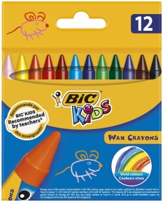 BIC KIDS Олівці воскові Wax Crayons 12 шт 616834
