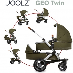 Універсальна коляска 2 в 1 для двійнят Joolz Geo Twin Earth Turtle Green 20104-10815