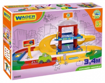 Гараж на 2 этажа Wader Kid Cars 3D 53020