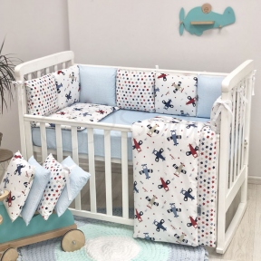Детская постель Маленькая Соня Baby Design Аэроплан 6 пр
