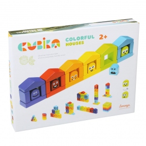 CUBIKA Конструктор Цветные домики 14866