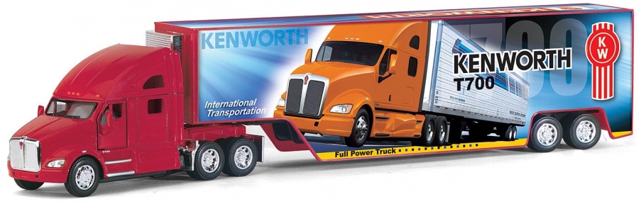 KINSMART Трейлер Kenworth T700 with Container KT1302W