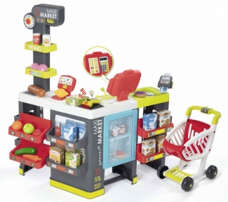 Интерактивный супермаркет с коляской Smoby Maxi Market красный 350215