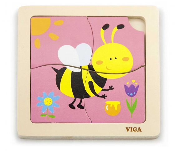 Мини-пазл Viga Toys Пчелка 50138
