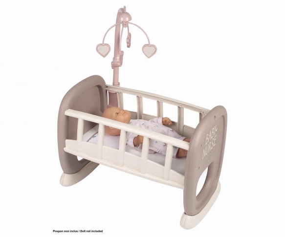 Лялькове ліжечко Smoby Baby Nurse Рожева пудра мобіль 220372