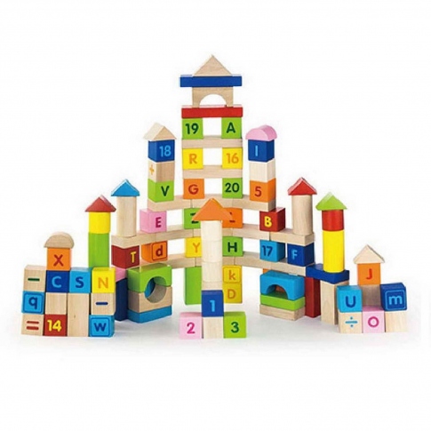 Набір кубиків Абетка і числа 100 ел Viga Toys 50288