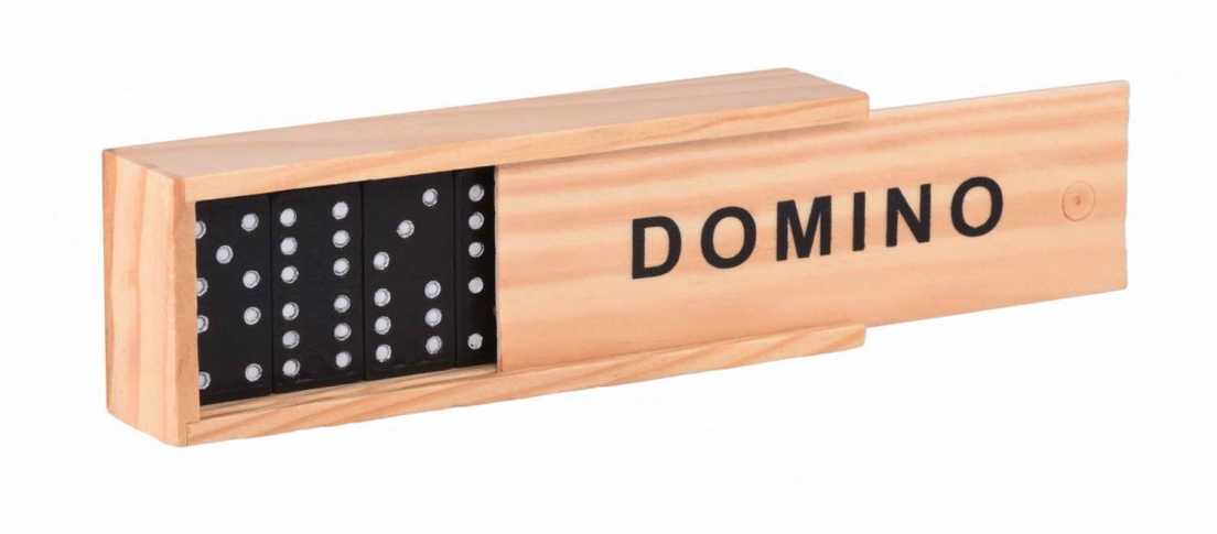 GOKI Настольная игра Домино в деревянной коробке 15449G