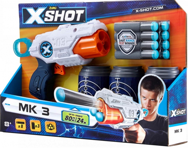 X-SHOT Бластер Excel MK-3 8 патронов 3 банка 36119Z