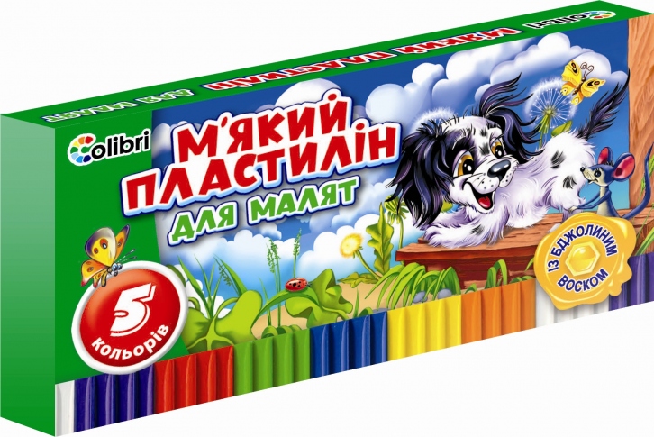 МИЦАР Пластилин Кроха с воском 5 цветов Ц348015У