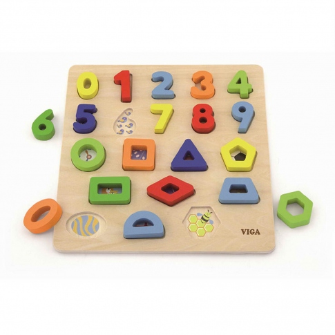 Набор для обучения Цифры и формы Viga Toys 50119