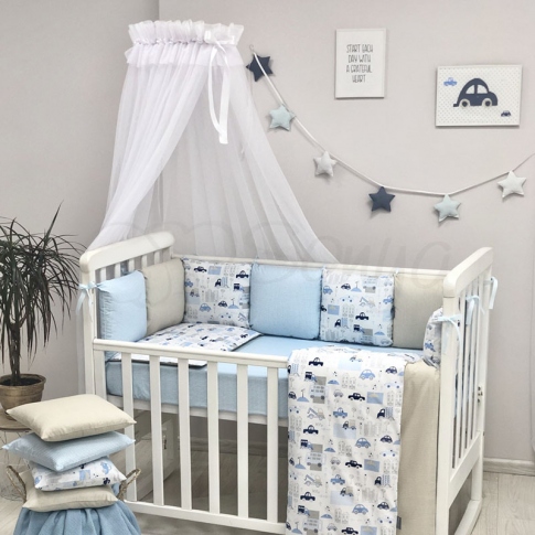 Детская постель Маленькая Соня Baby Design Premium City 7 пр