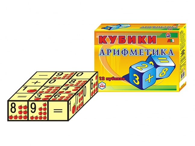 ТЕХНОК Кубики Арифметика 12 эл 0243