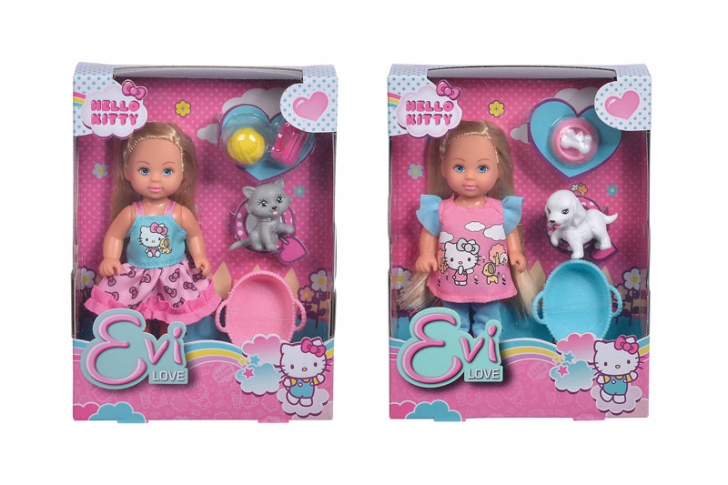 SIMBA Лялька Еві Hello Kitty з вихованцем 9283015