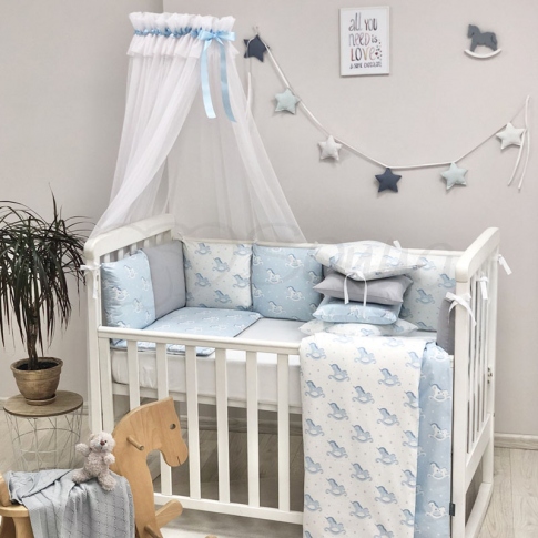 Детская постель Маленькая Соня Baby Design Premium Кузнечики 7 пр