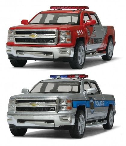 KINSMART Машинка 2014 Chevrolet Silverado Police/Firefighter KT5381WPR