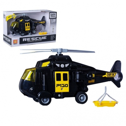 WENYI Вертолет Служба спасения с лебедкой черный WY760A