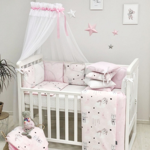 Детская постель Маленькая Соня Baby Design Кошки в облаках 7 пр