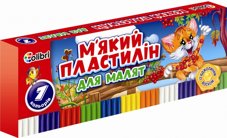 МИЦАР Пластилин Кроха с воском 7 цветов Ц348014У