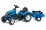 Трактор с прицепом синий Falk 2050C Landini