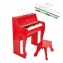 Дитяче піаніно 25 клавіш зі стільцем і підсвіткою червоний Hape E0630
